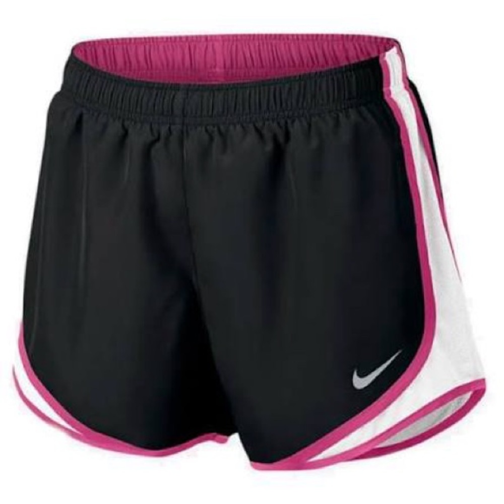 Nike Black and Pink Athletic Shorts